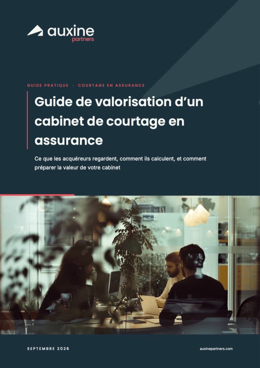 Couverture du guide de valorisation d’un cabinet de courtage en assurance